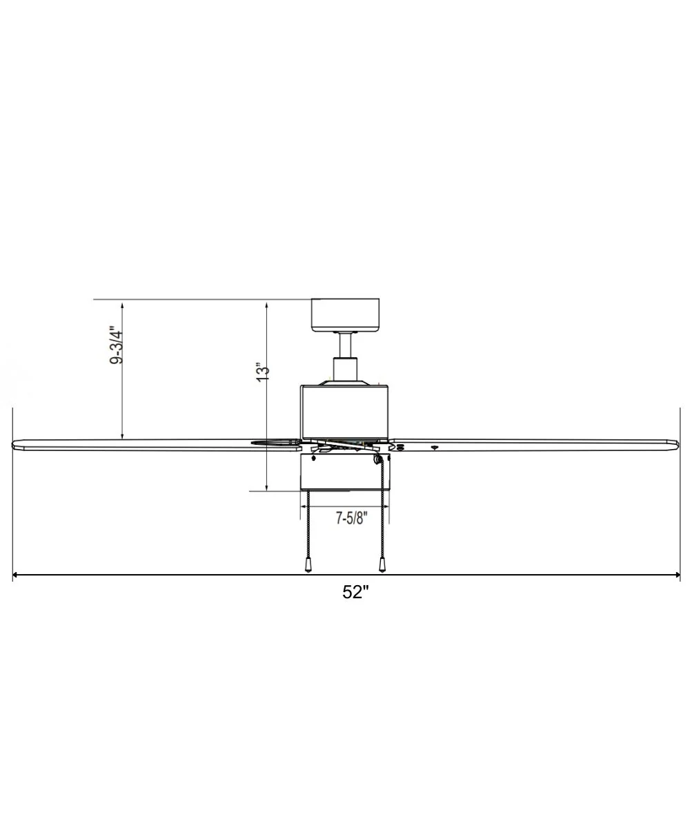 52" Aldea IV 4-Blade Ceiling Fan Brushed Nickel Motor Finish and Walnut Blade Finish - Image 4