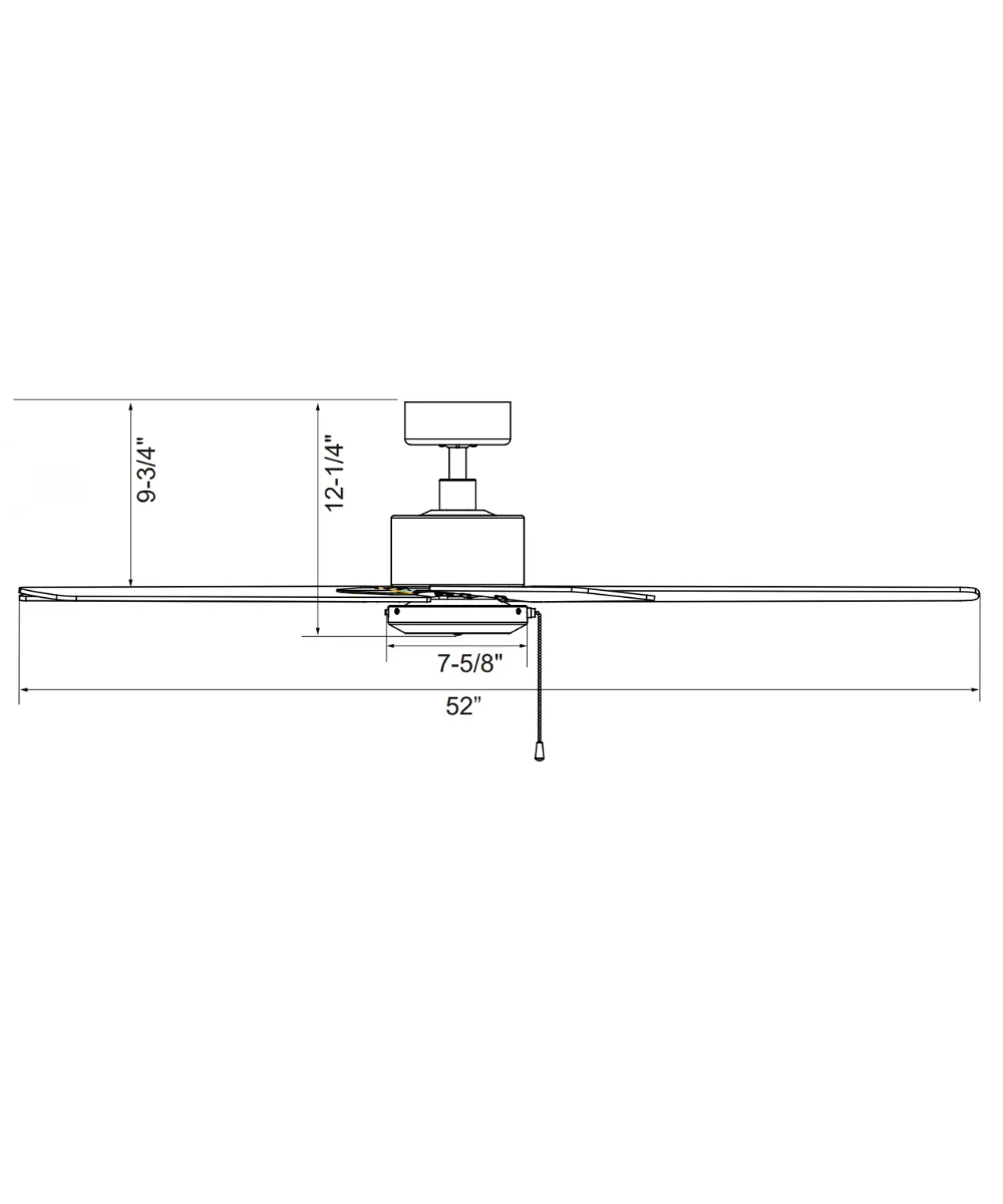 52" Aldea IV 4-Blade Ceiling Fan Oil Rubbed Bronze Motor Finish and Walnut Blade Finish - Image 3