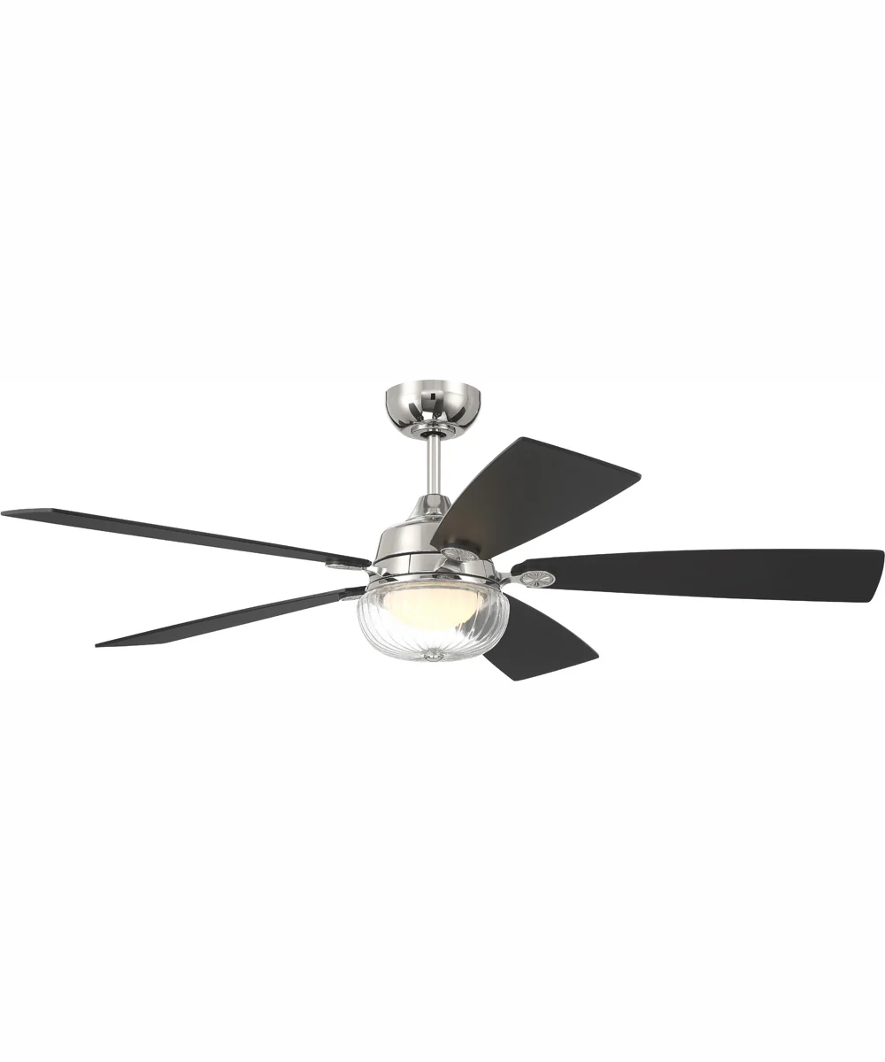 52" Chandler 1-Light Ceiling Fan Polished Nickel - Image 2