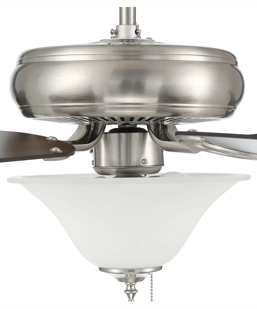 52" Decorator's Choice 2-Light Ceiling Fan Brushed Polished Nickel - Image 6
