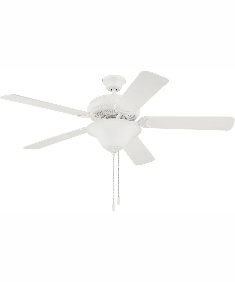 52" Decorator's Choice 2-Light Ceiling Fan Matte White - Image 3