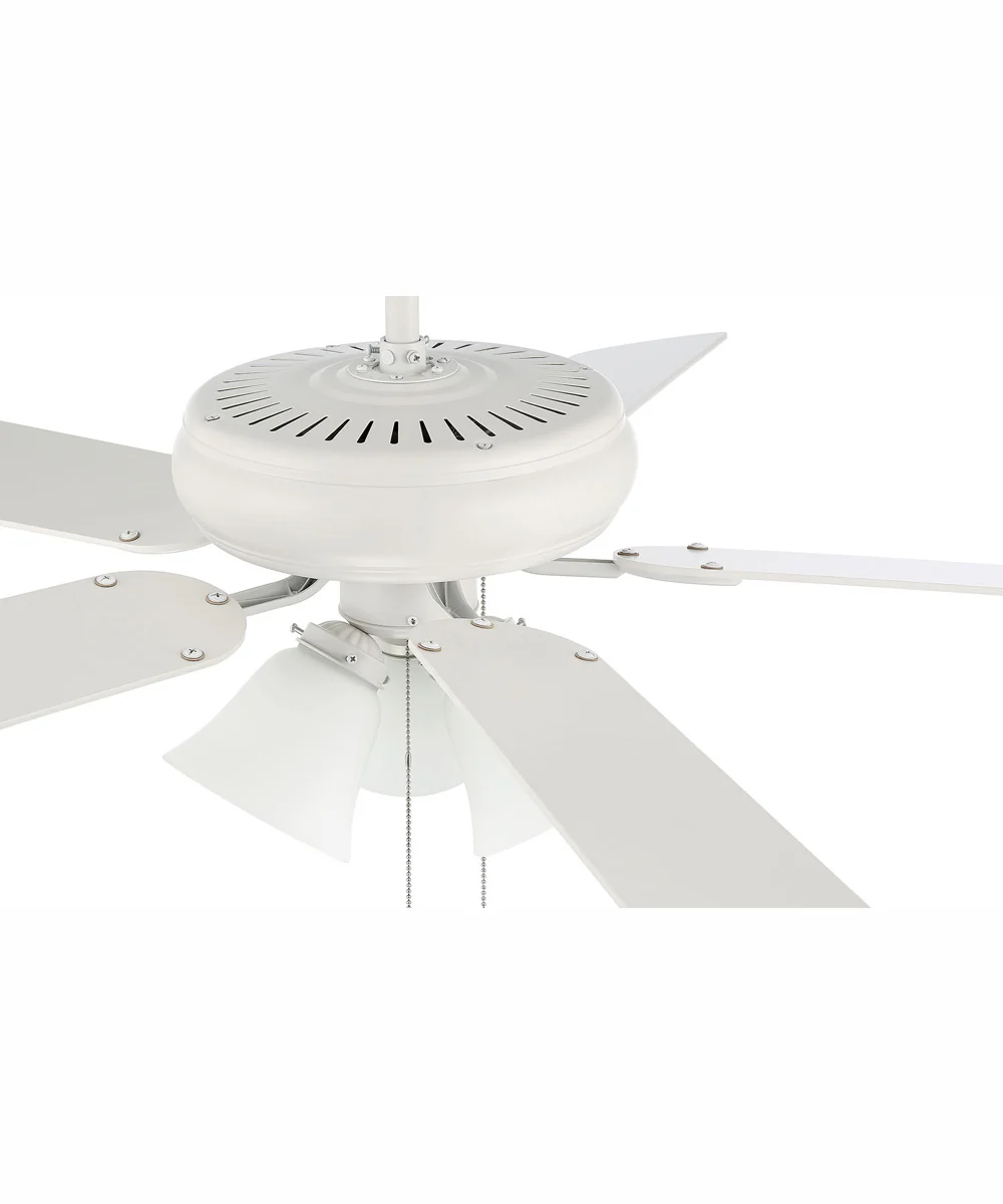 52" Decorator's Choice 2-Light Ceiling Fan Matte White - Image 9