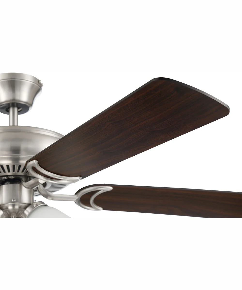 52" Decorator's Choice 3-Light Ceiling Fan Brushed Polished Nickel - Image 8