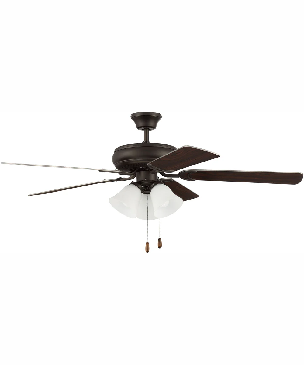 52" Decorator's Choice 3-Light Ceiling Fan Espresso - Image 4