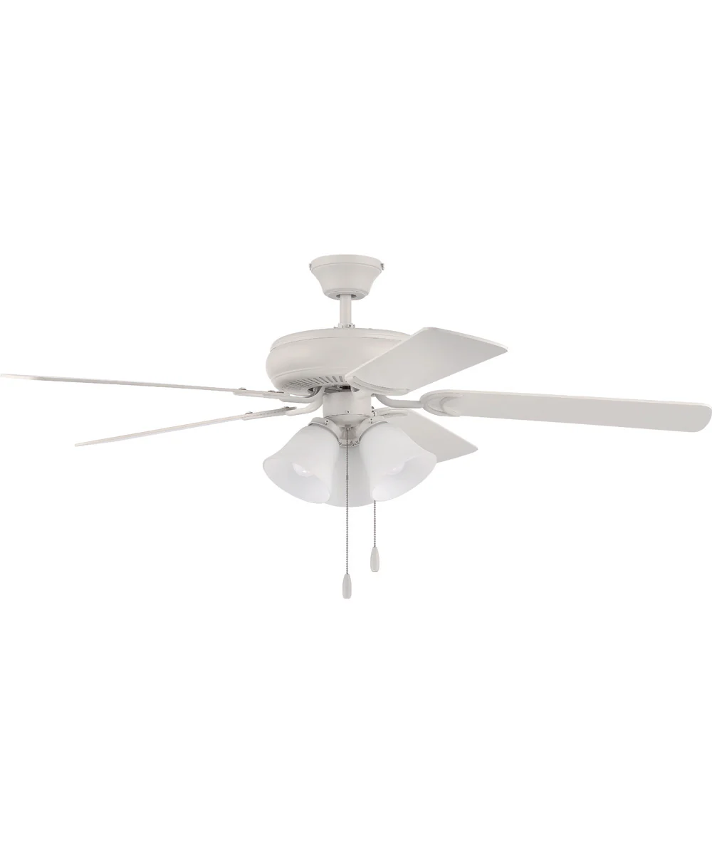 52" Decorator's Choice 3-Light Ceiling Fan Matte White