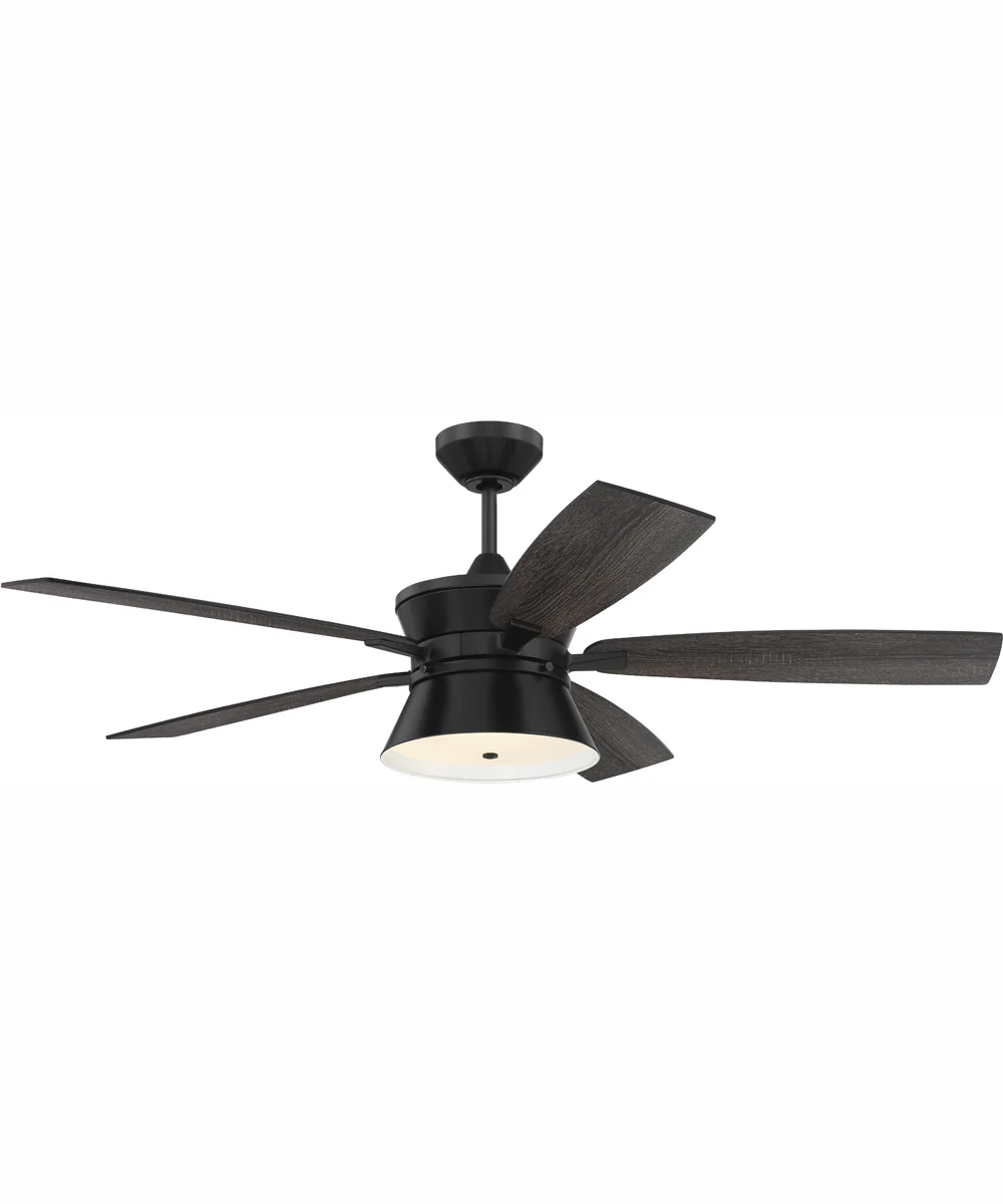52" Dominick 3-Light Ceiling Fan Flat Black - Image 4