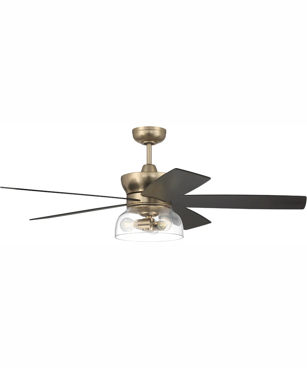 52" Gibson 3-Light Ceiling Fan Satin Brass - Image 4