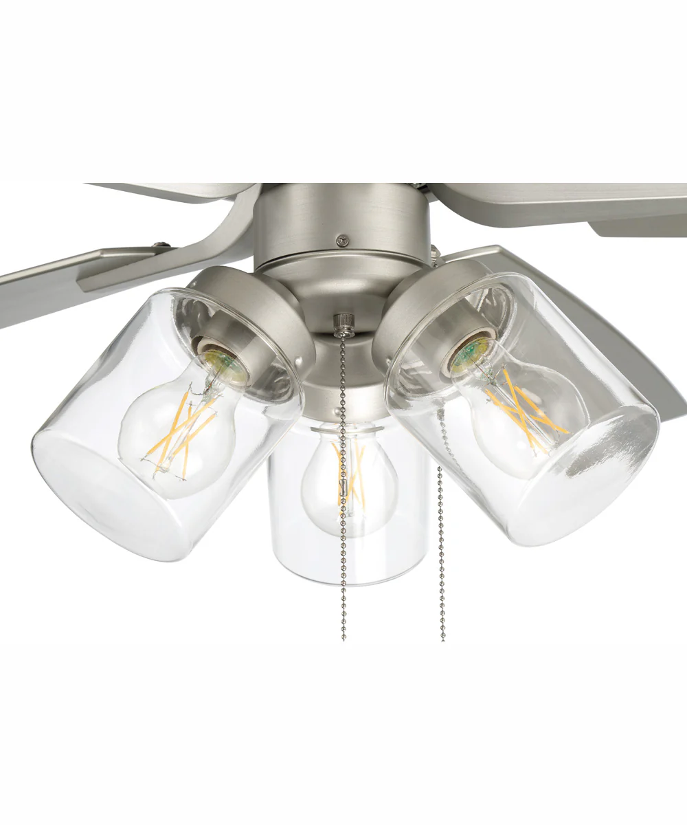 52" Outdoor Pro Plus 104 Clear 3-Light Indoor/Outdoor Ceiling Fan Painted Nickel - Image 5