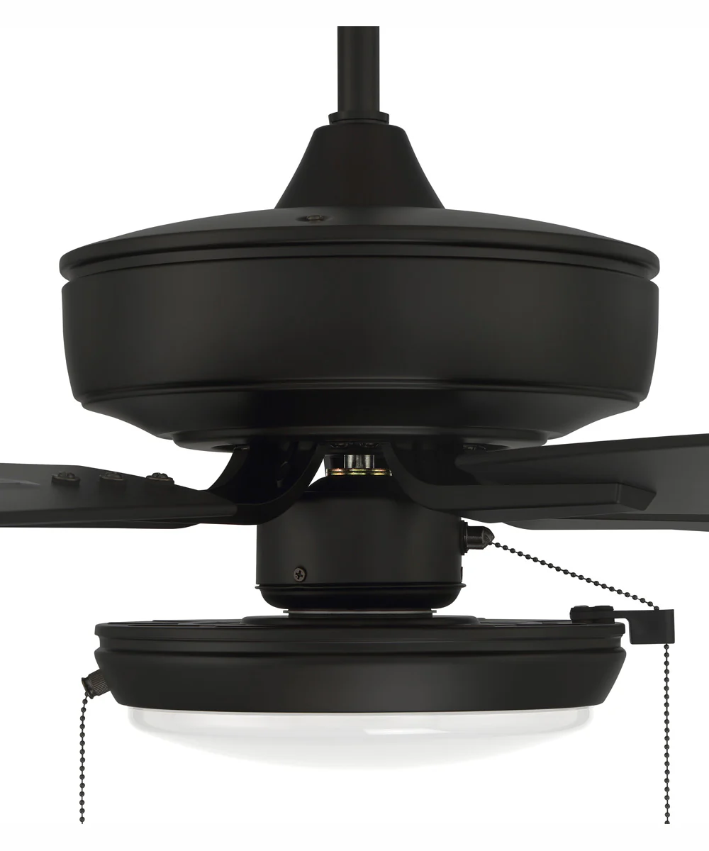 52" Outdoor Pro Plus 119 Pan Light Kit 1-Light Indoor/Outdoor Ceiling Fan Flat Black - Image 3
