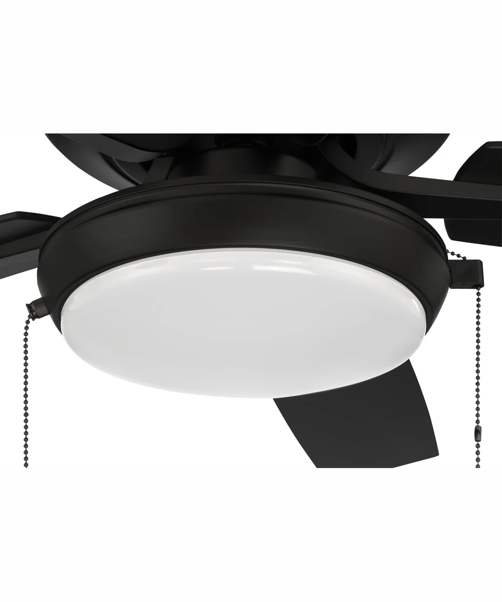 52" Outdoor Pro Plus 119 Pan Light Kit 1-Light Indoor/Outdoor Ceiling Fan Flat Black - Image 6