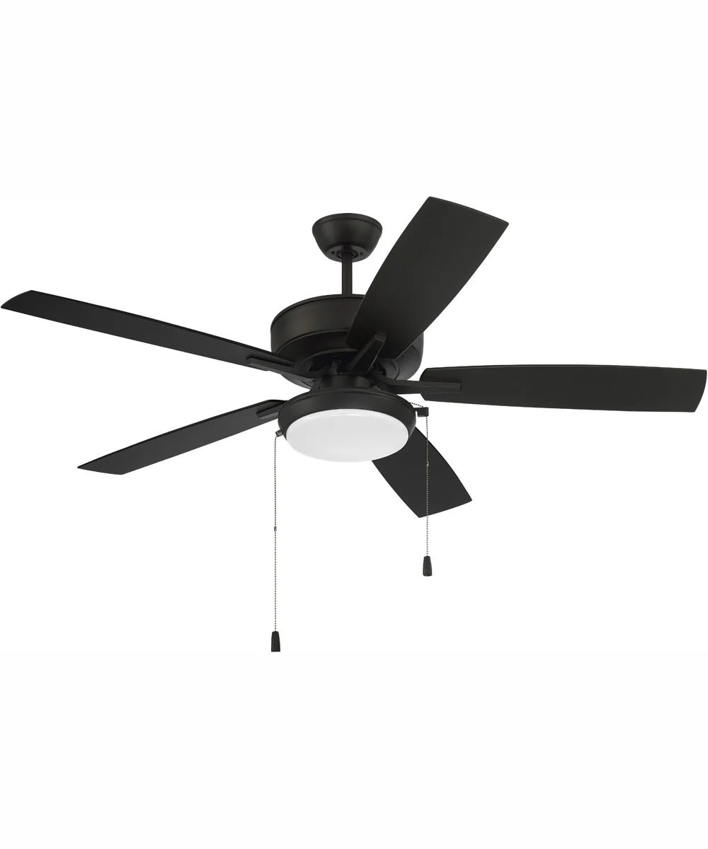 52" Outdoor Pro Plus 119 Pan Light Kit 1-Light Indoor/Outdoor Ceiling Fan Flat Black - Image 7
