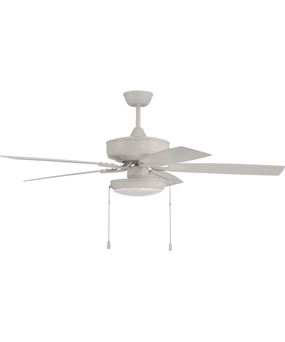 52" Outdoor Pro Plus 119 Pan Light Kit 1-Light Indoor/Outdoor Ceiling Fan White