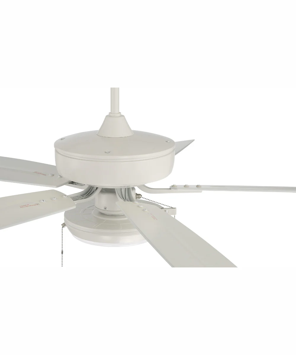 52" Outdoor Pro Plus 119 Pan Light Kit 1-Light Indoor/Outdoor Ceiling Fan White - Image 4