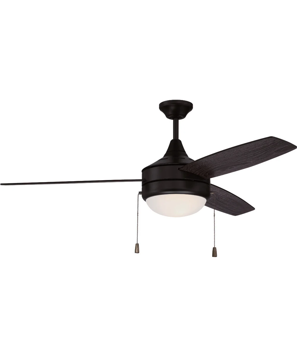 52" Phaze 3 Blade 2-Light Ceiling Fan Flat Black - Image 2