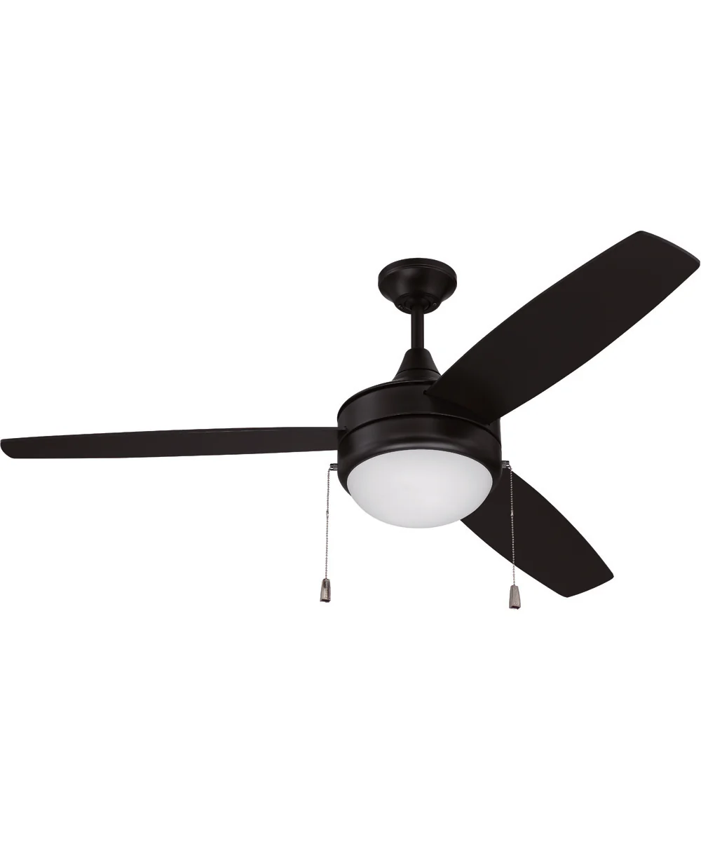 52" Phaze 3 Blade 2-Light Ceiling Fan Flat Black - Image 5