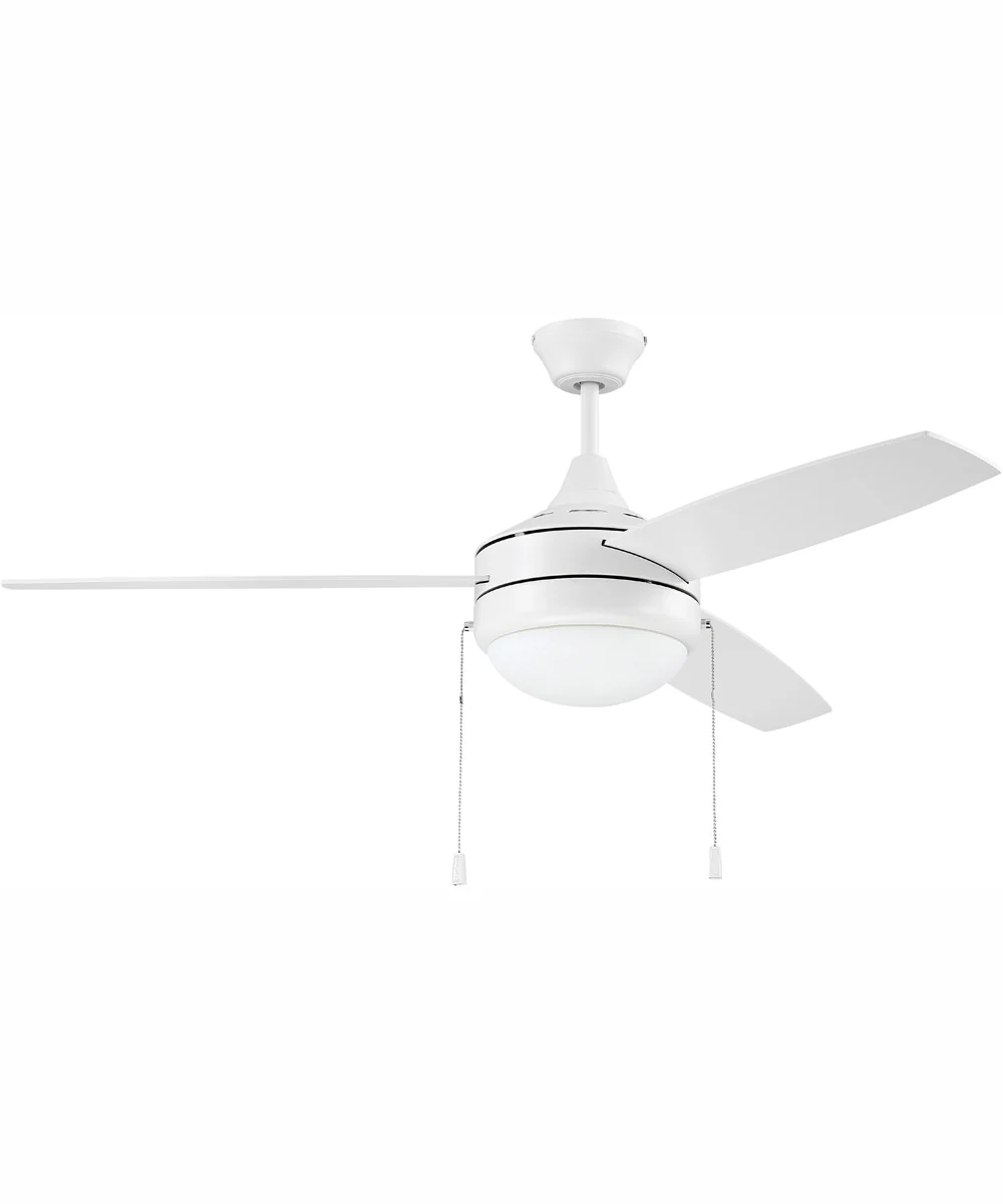 52" Phaze 3 Blade 2-Light Ceiling Fan White