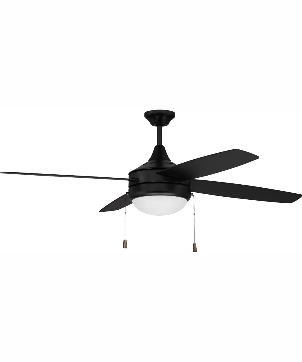 52" Phaze 4 Blade 2-Light Ceiling Fan Flat Black - Image 3