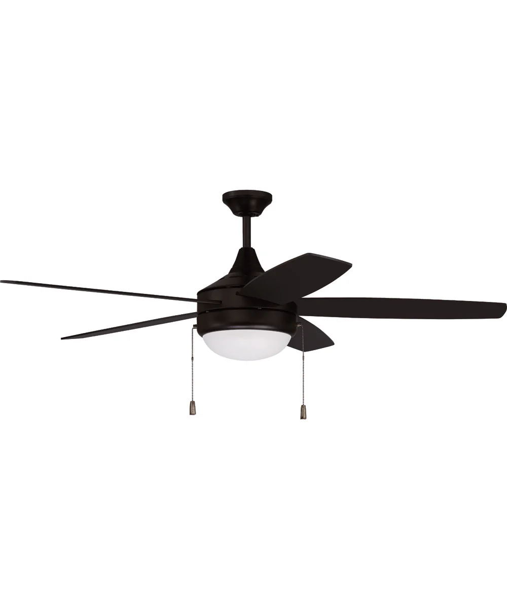 52" Phaze 5 Blade 2-Light Ceiling Fan Flat Black - Image 3