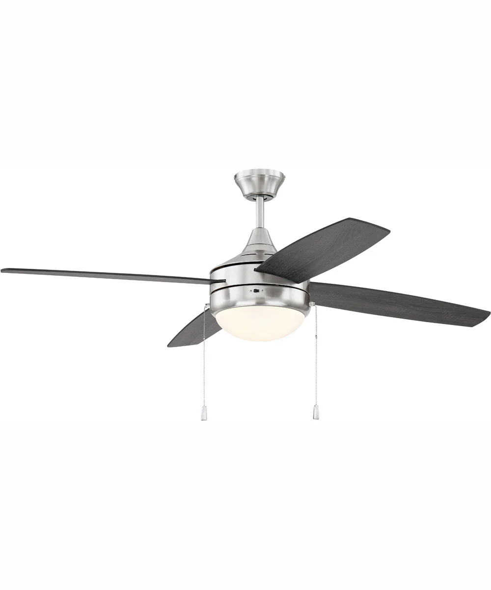 52" Phaze Energy Star 4 Blade 2-Light Ceiling Fan Brushed Polished Nickel - Image 4