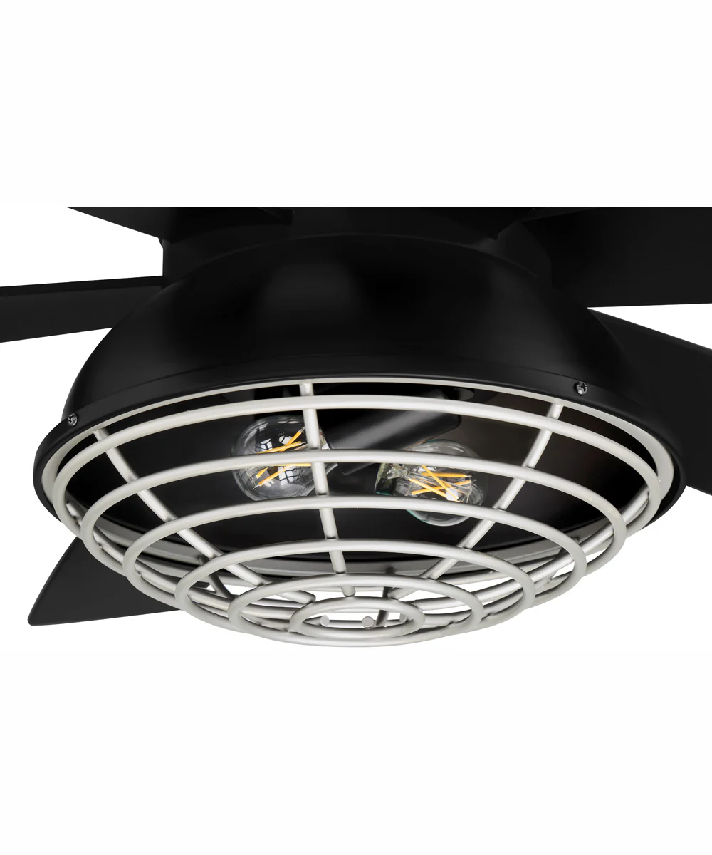 52" Rugged 2-Light Indoor/Outdoor Ceiling Fan Flat Black/Painted Nickel - Image 8