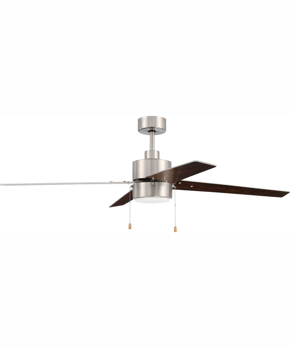 52" Terie 1-Light Ceiling Fan Brushed Polished Nickel - Image 3