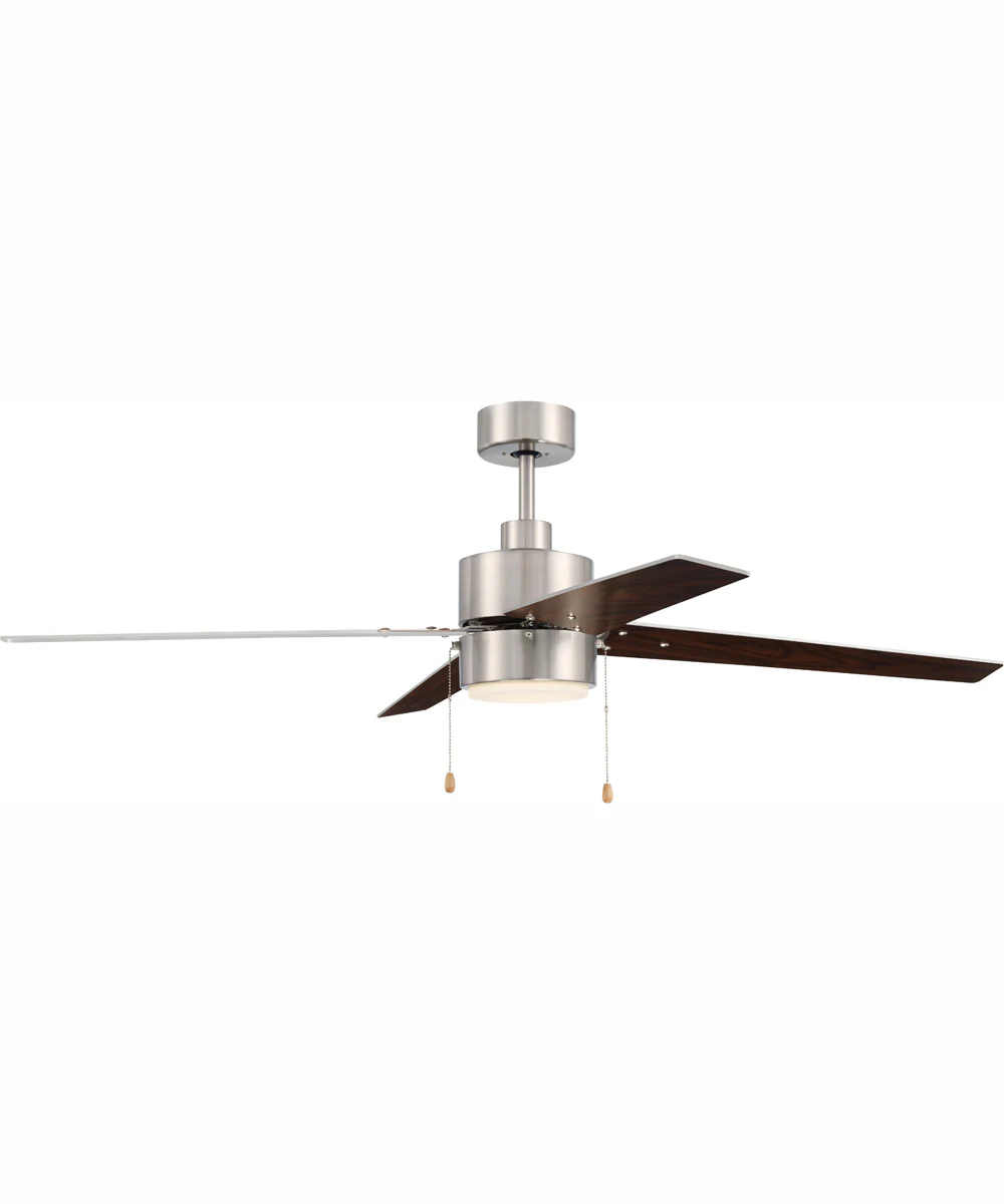 52" Terie 1-Light Ceiling Fan Brushed Polished Nickel - Image 4