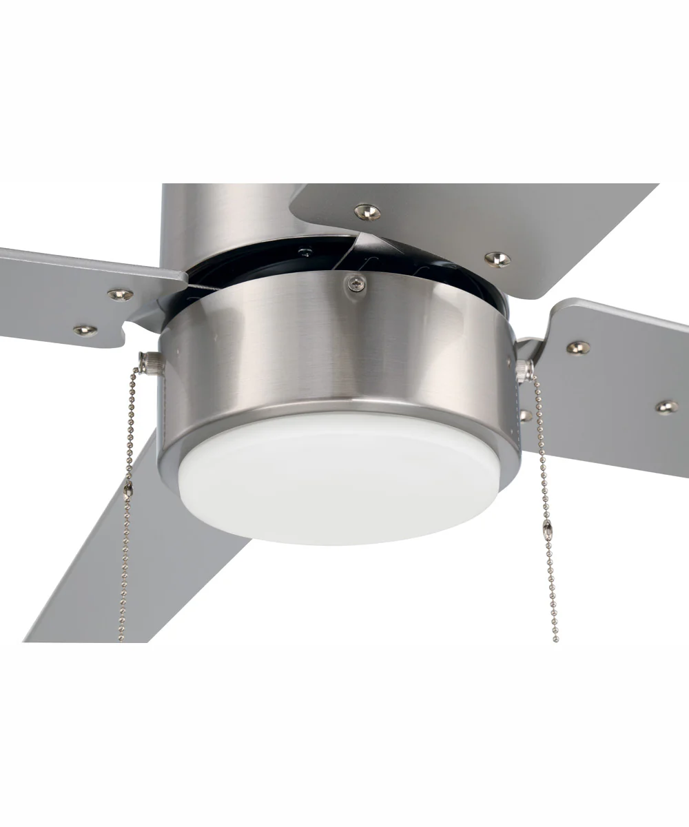 52" Terie 1-Light Ceiling Fan Brushed Polished Nickel - Image 8