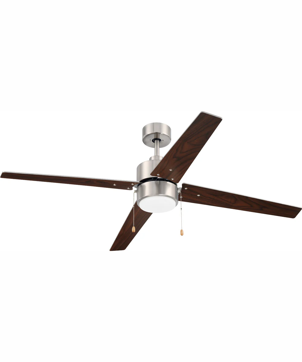 52" Terie 1-Light Ceiling Fan Brushed Polished Nickel - Image 9