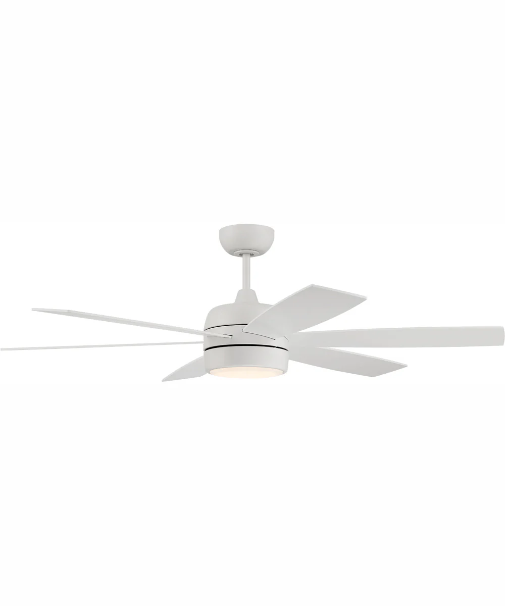 52" Trevor 1-Light Ceiling Fan White - Image 2