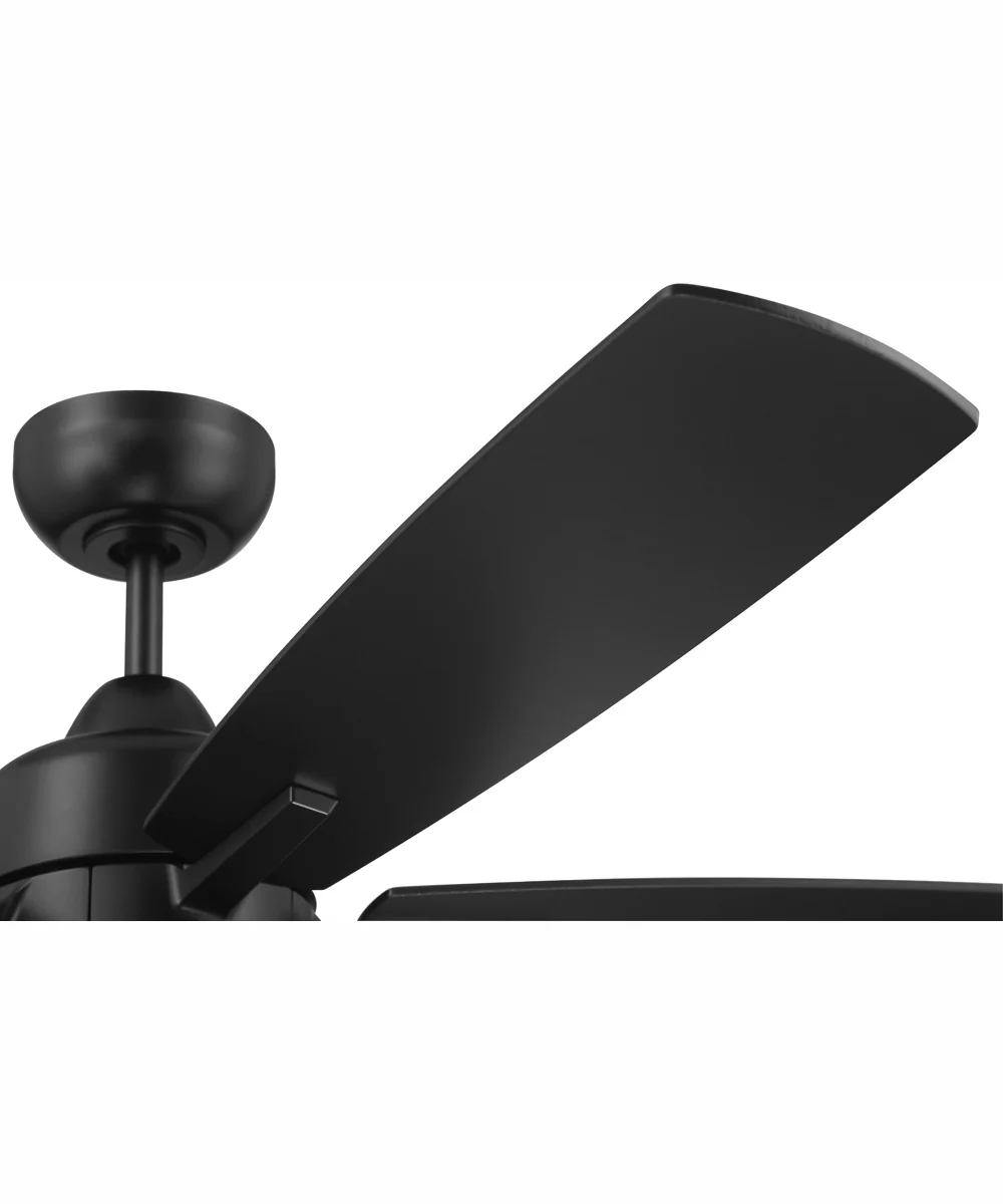 52" Woven 3-Light Indoor/Outdoor Ceiling Fan Flat Black - Image 6