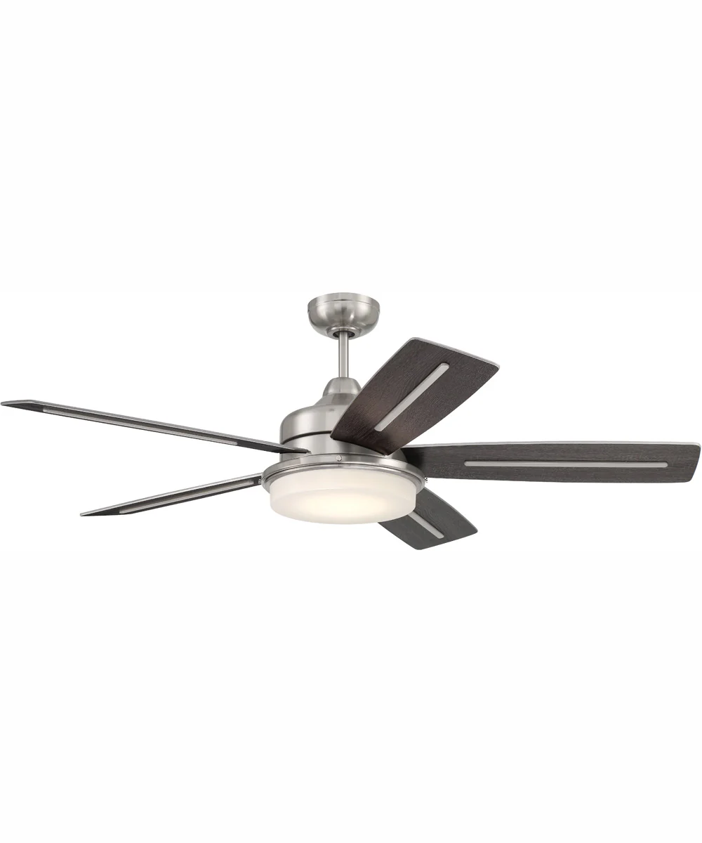 54" Drew 1-Light Ceiling Fan Brushed Polished Nickel - Image 4