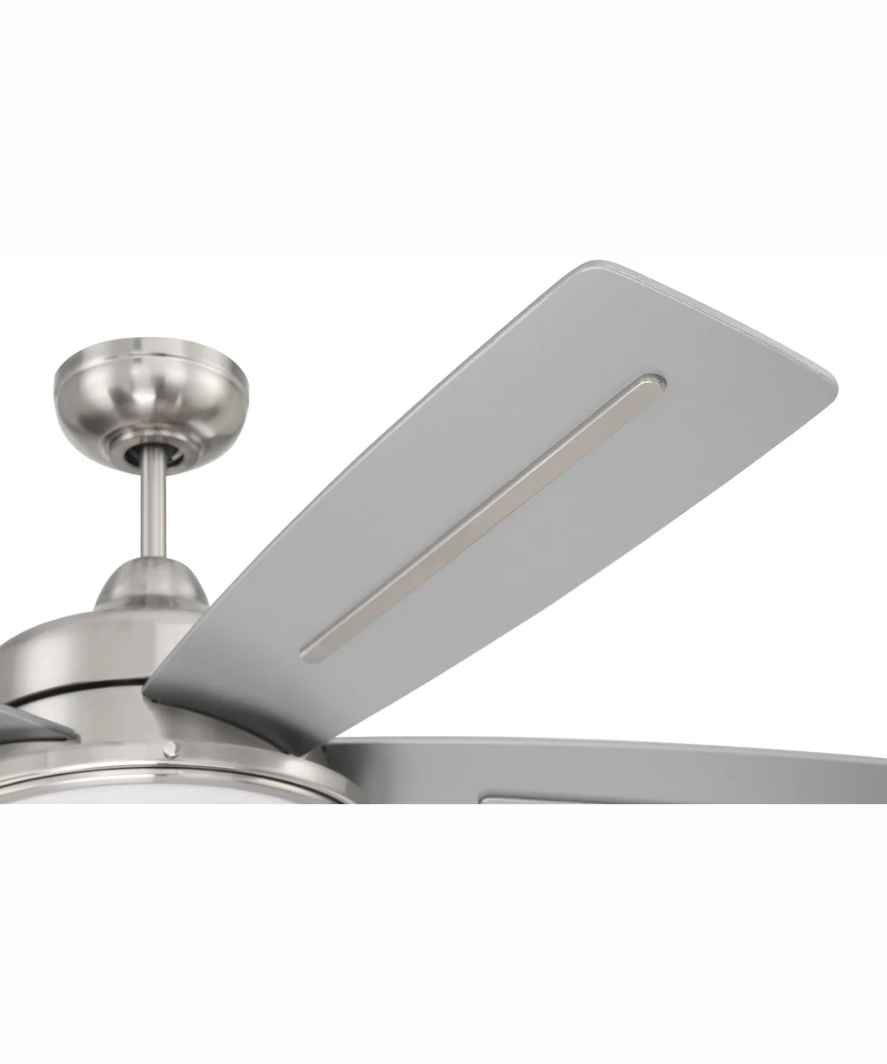 54" Drew 1-Light Ceiling Fan Brushed Polished Nickel - Image 6