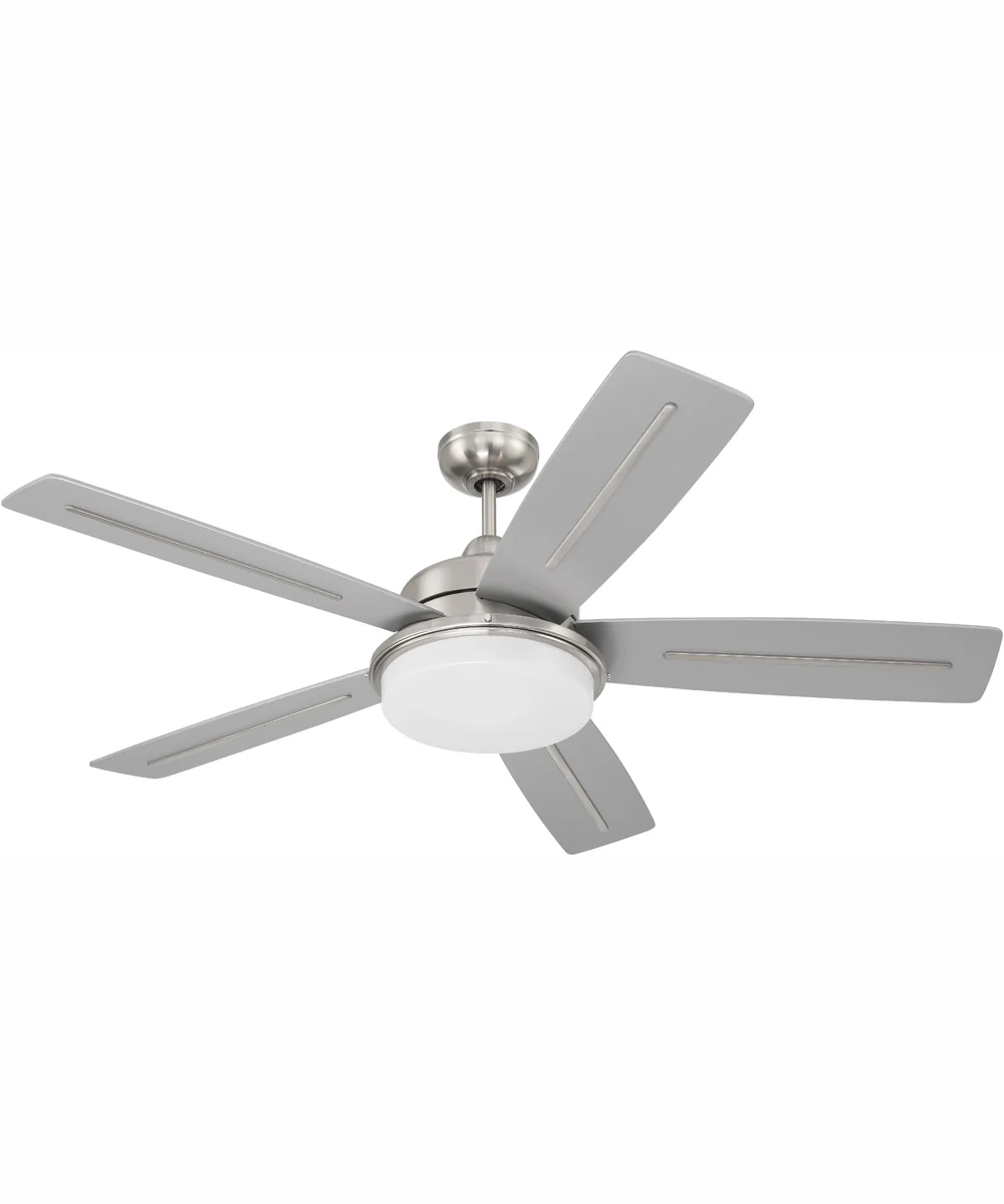 54" Drew 1-Light Ceiling Fan Brushed Polished Nickel - Image 9