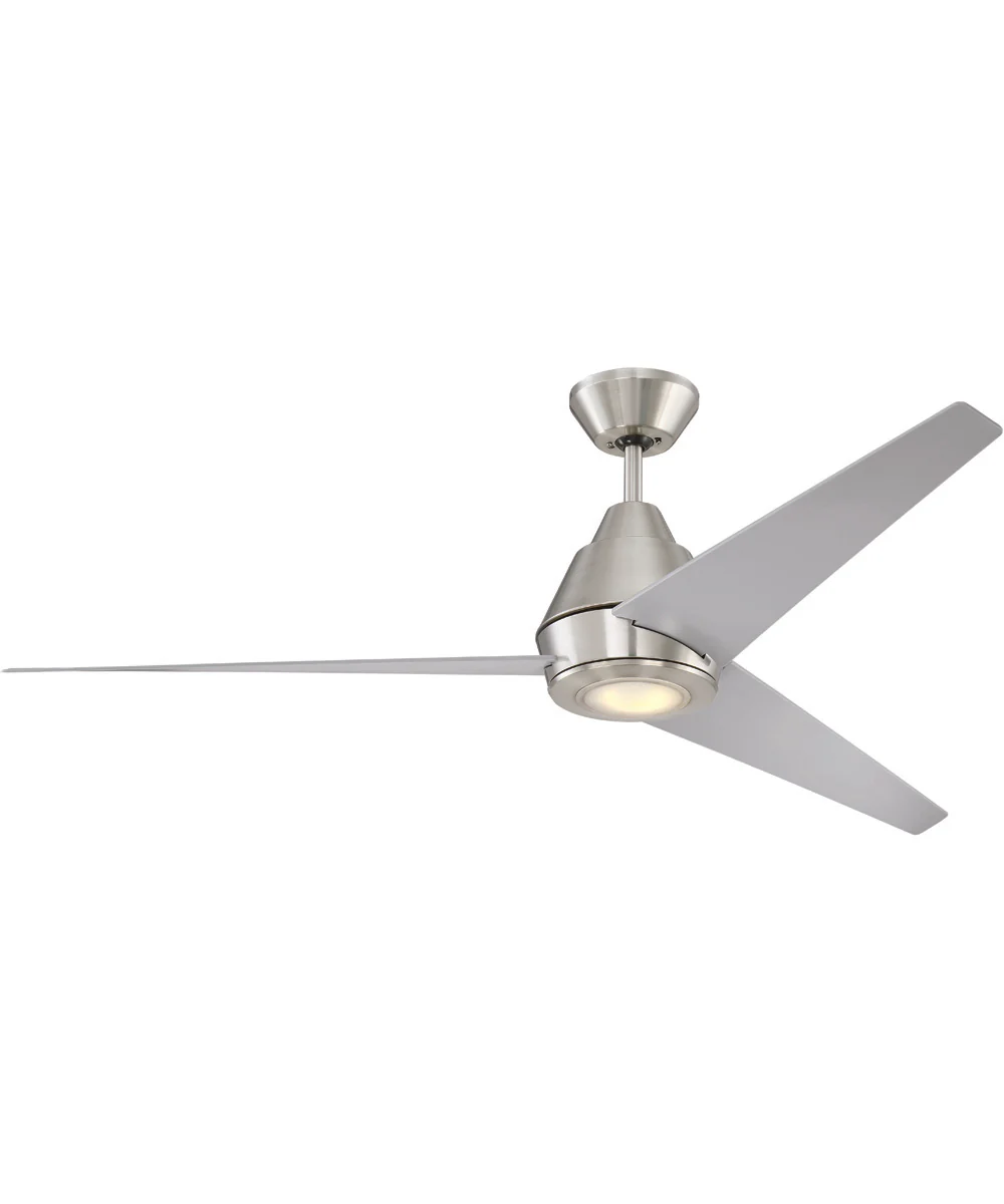 56" Acadian 1-Light Ceiling Fan Brushed Polished Nickel - Image 2