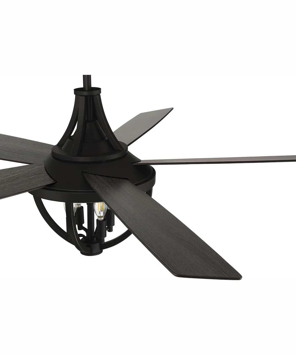 56" Nash 4-Light Indoor/Outdoor Ceiling Fan Flat Black - Image 6