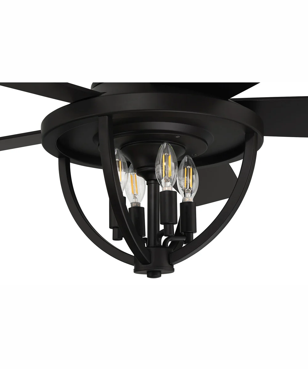 56" Nash 4-Light Indoor/Outdoor Ceiling Fan Flat Black - Image 8