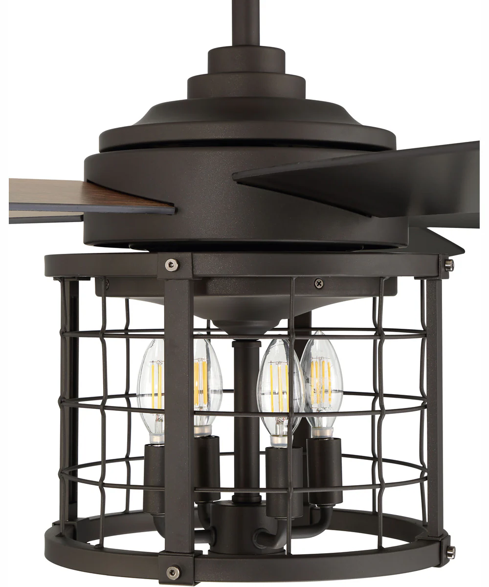 56" Nicolas 4-Light Ceiling Fan Espresso - Image 4