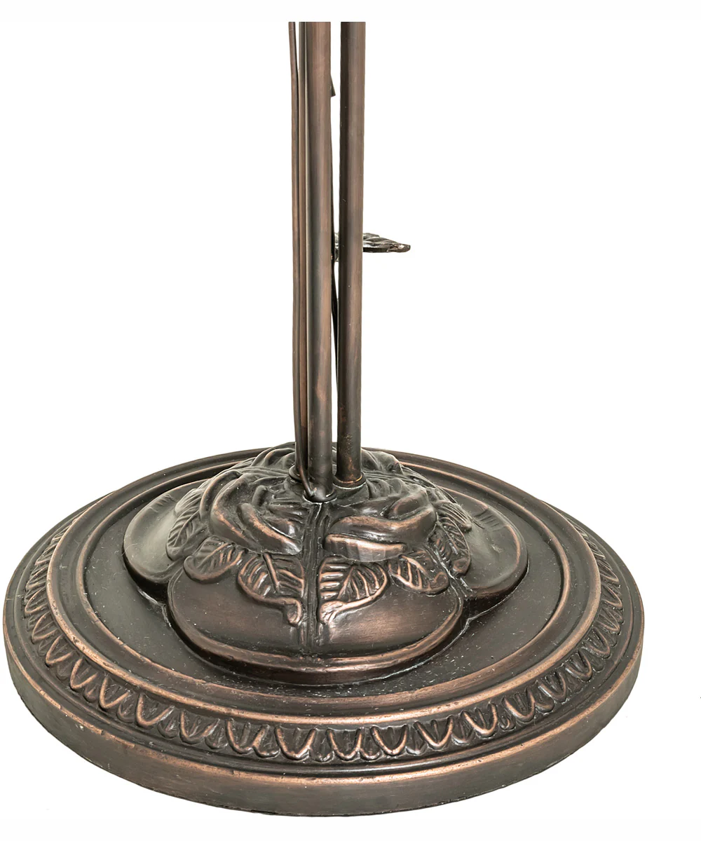 58" High Stained Glass Pond Lily 3 Light Floor Lamp - Image 5