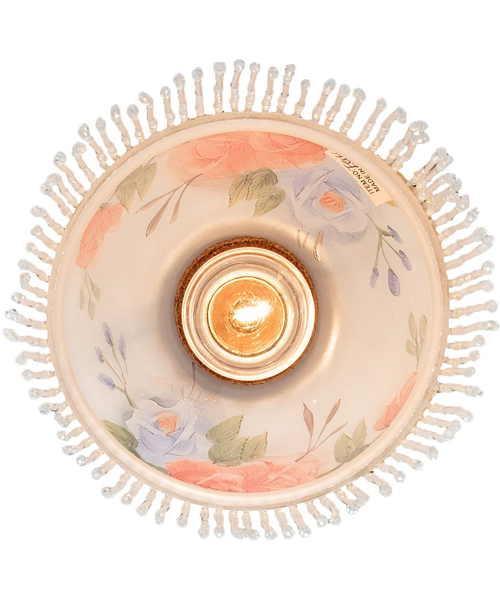 6" Wide Roussillon Rose Bouquet Flushmount - Image 6