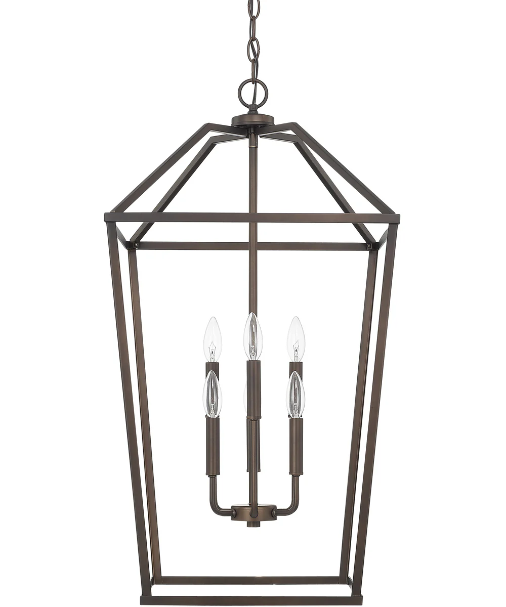 6-Light Foyer In Bronze