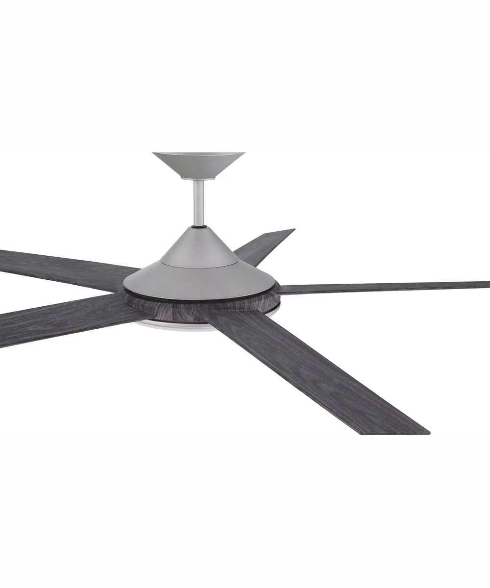 60" Delaney 1-Light Indoor/Outdoor Ceiling Fan Painted Nickel - Image 4