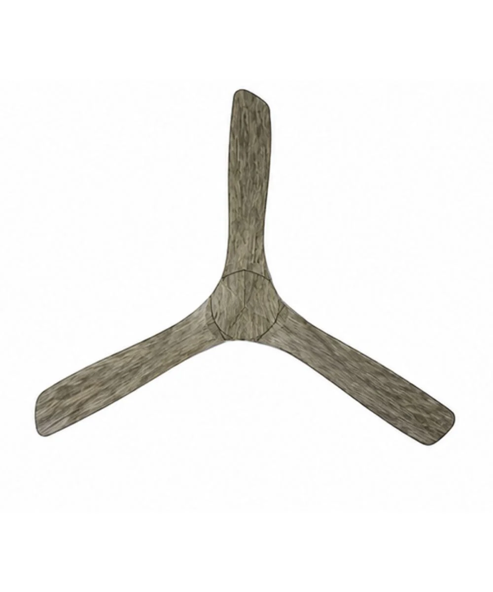 60" Edge Coastal 3-Blade Indoor/Outdoor Ceiling Fan Aged Pewter with Light Grey Weathered Oak Blades with Remote - Image 2