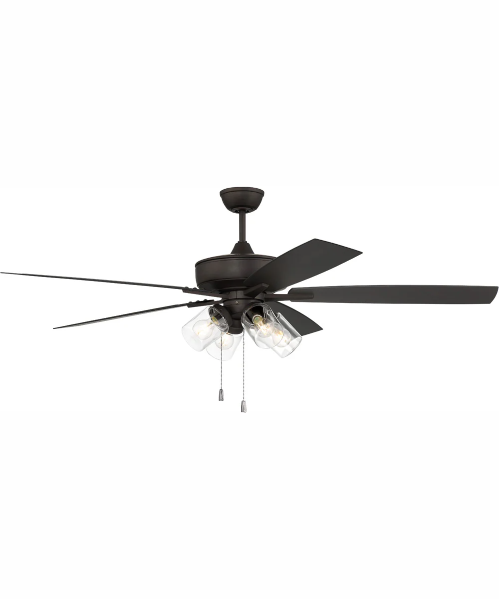 60" Outdoor Super Pro 104 4-Light Indoor/Outdoor Ceiling Fan Espresso - Image 2