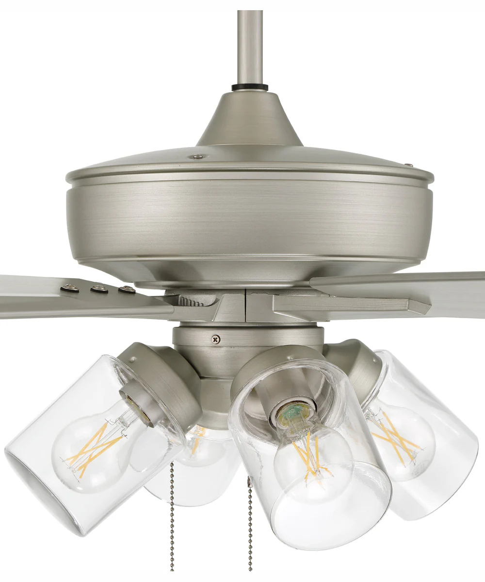 60" Outdoor Super Pro 104 4-Light Indoor/Outdoor Ceiling Fan Painted Nickel - Image 3