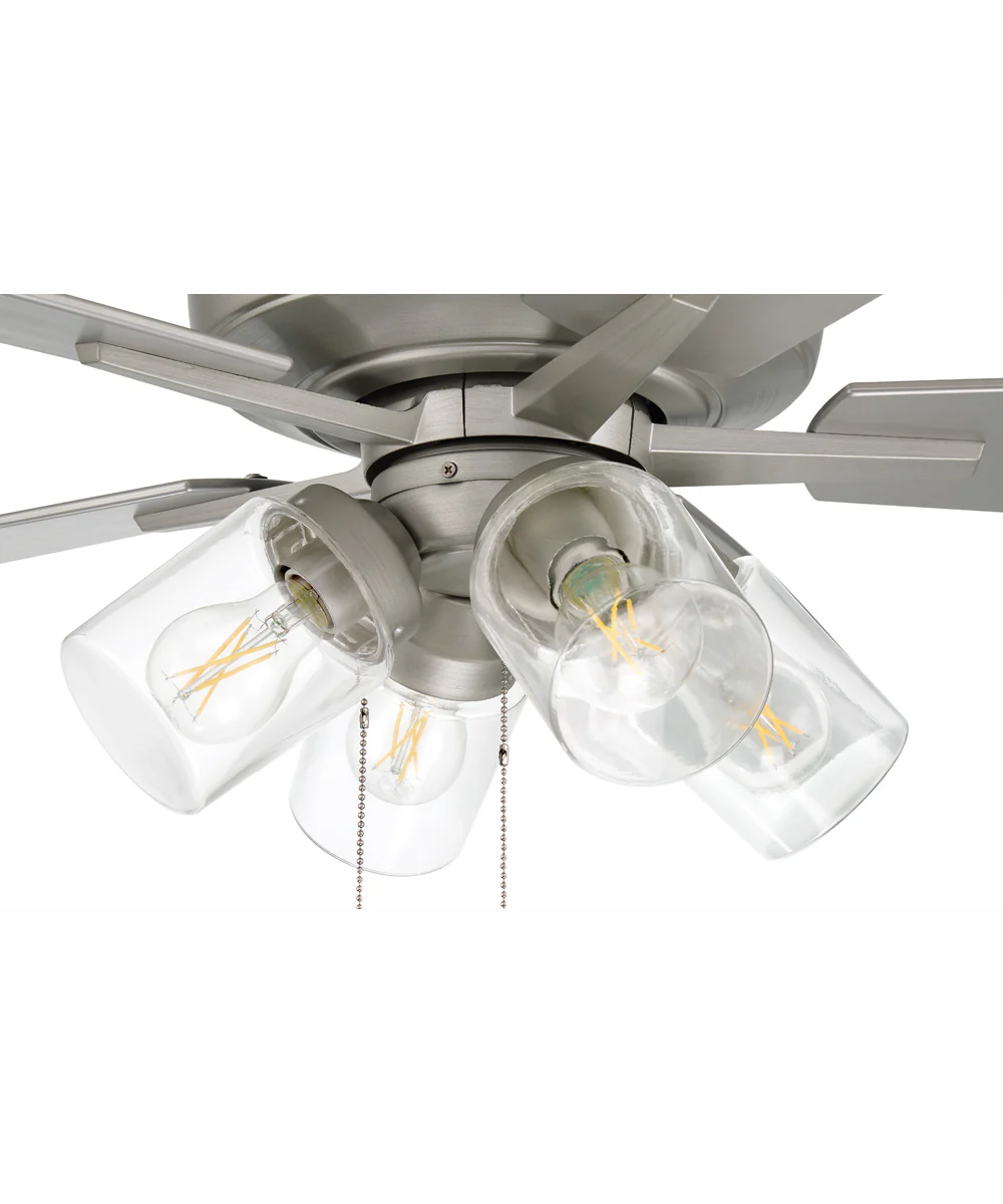 60" Outdoor Super Pro 104 4-Light Indoor/Outdoor Ceiling Fan Painted Nickel - Image 5