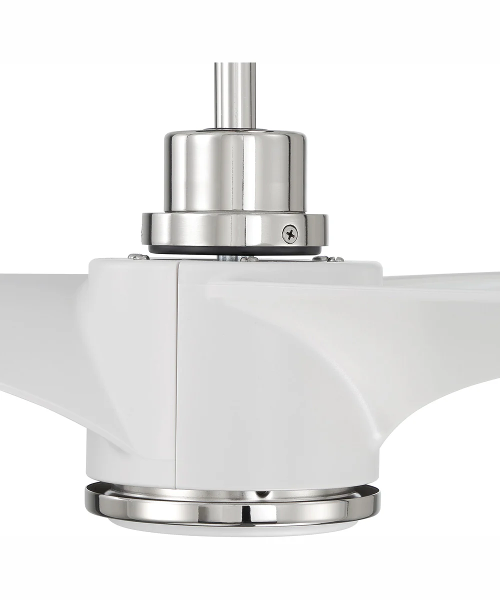 60" Phoebe 1-Light Indoor/Outdoor Ceiling Fan White / Polished Nickel - Image 3