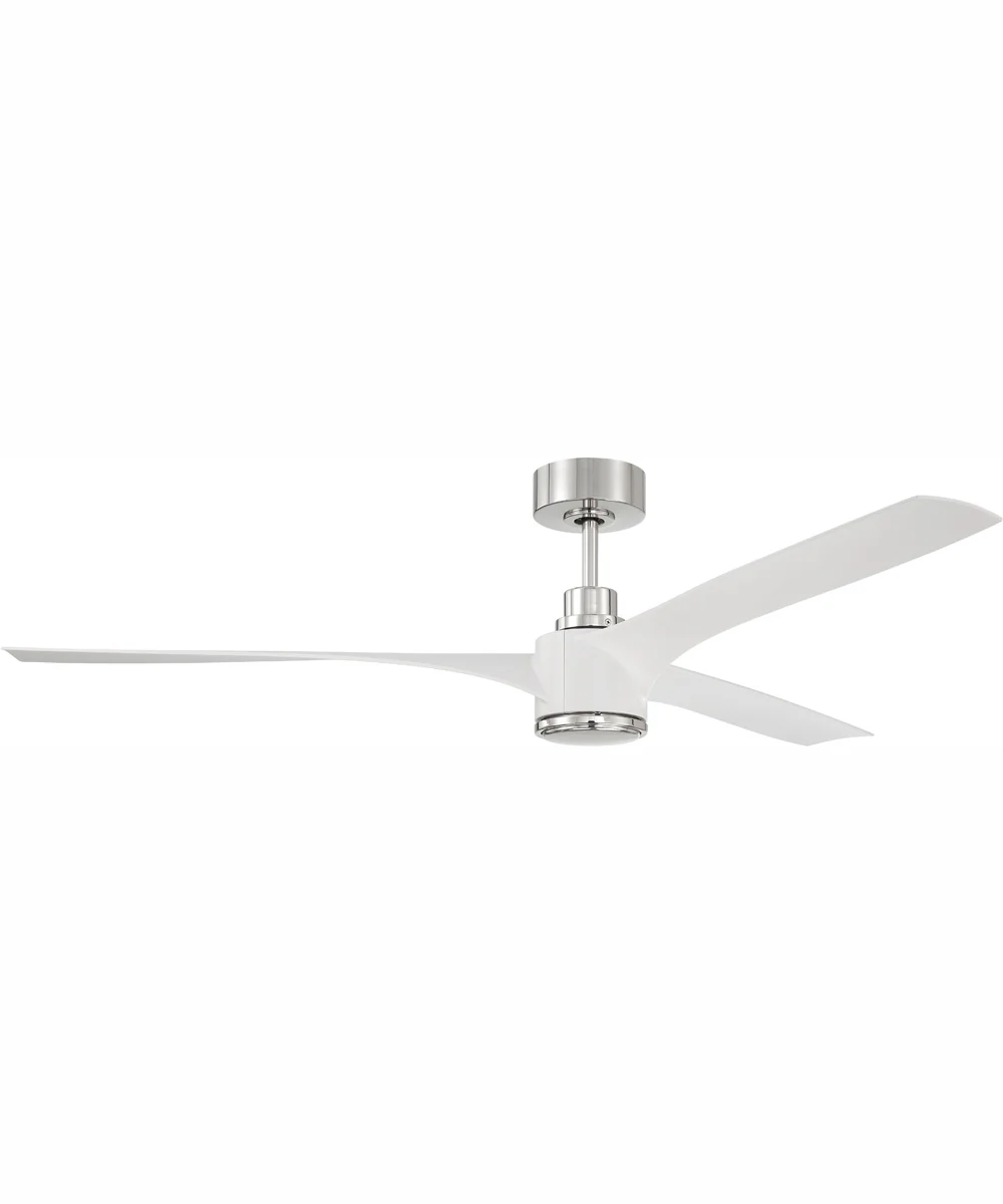 60" Phoebe 1-Light Indoor/Outdoor Ceiling Fan White / Polished Nickel - Image 6