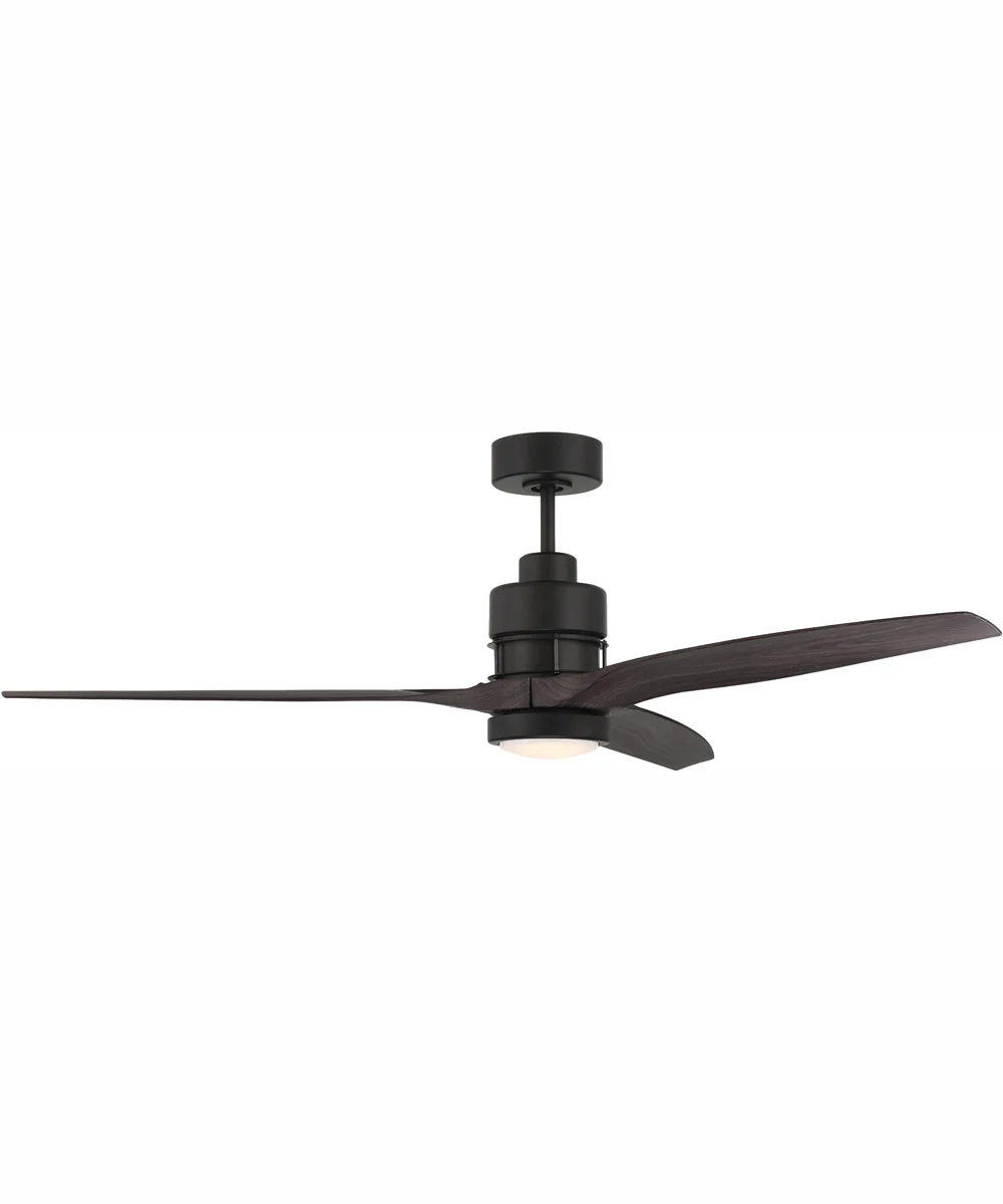 60" Sonnet 1-Light Ceiling Fan Flat Black - Image 2