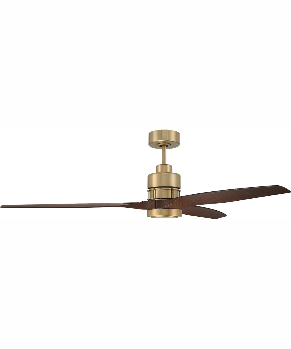 60" Sonnet 1-Light Ceiling Fan Satin Brass - Image 7