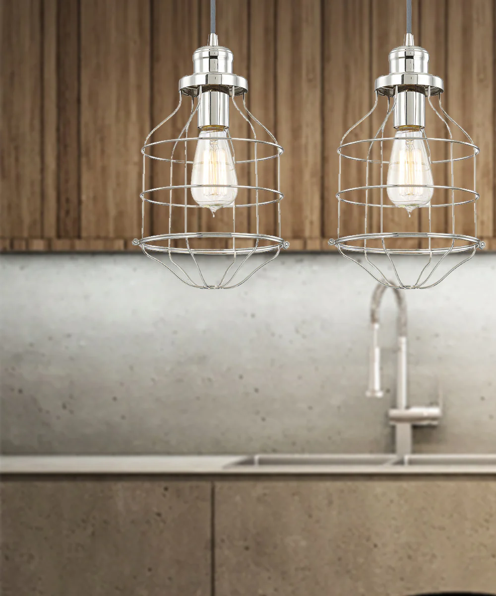 7.5"W Daudin 1-Light Pendant Polished Nickel - Image 3